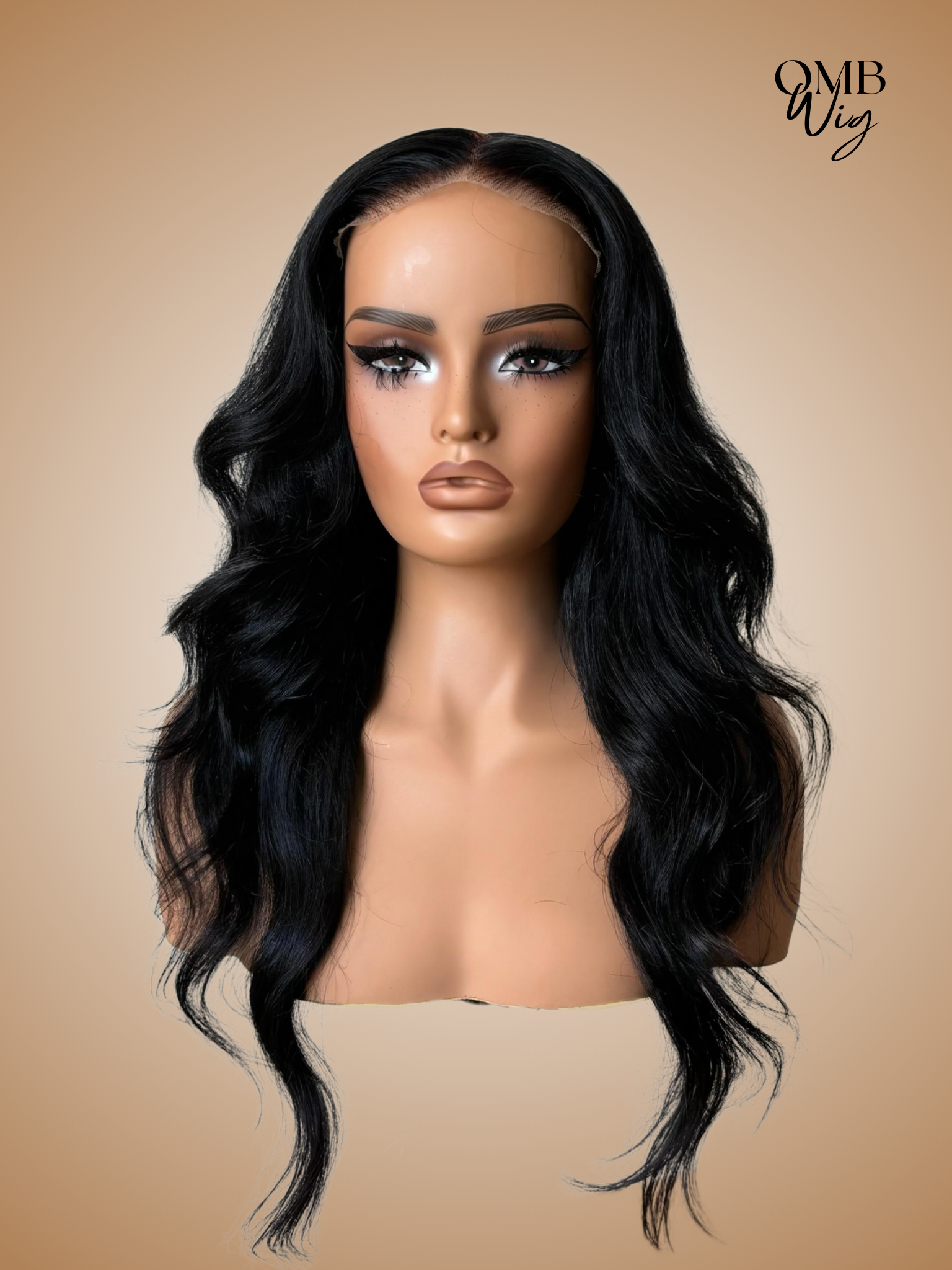 Perruque Glueless ANGELE Noir – OMB Wig